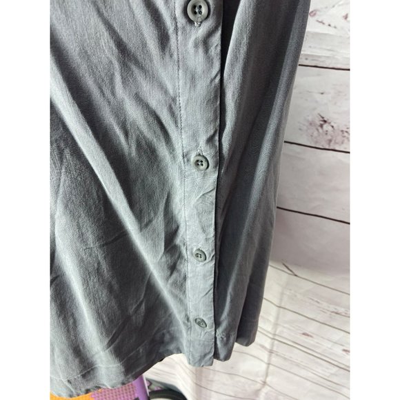 Side Stitch Gray Hi Low Size Medium Sleeveless Tank Top - Picture 5 of 6